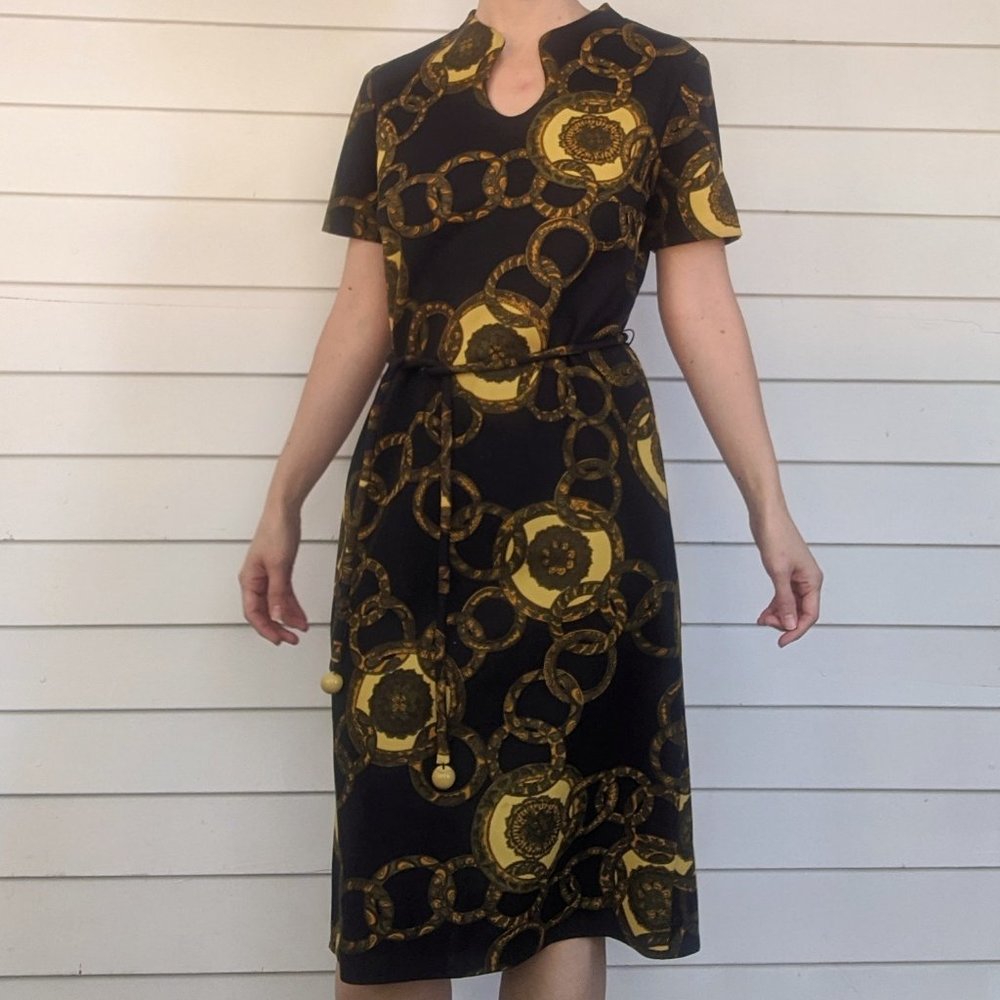 Mod Dress 60s Toni Todd Vintage Polyester Short S